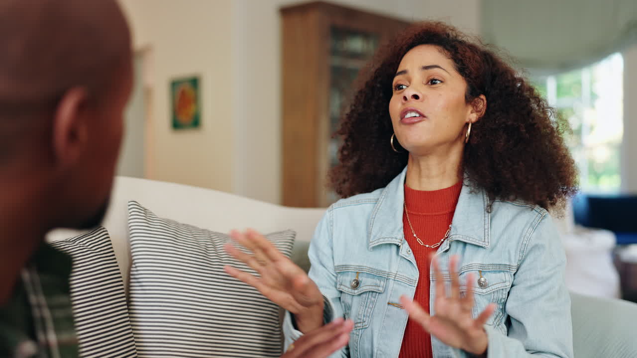 Couple having a serious conversation