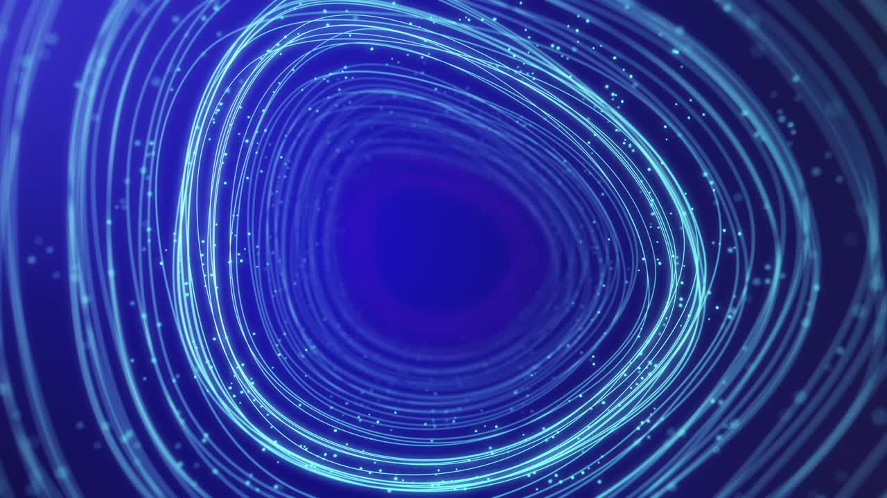Abstract Wormhole Shape Through Time And Space. Seamless Loop