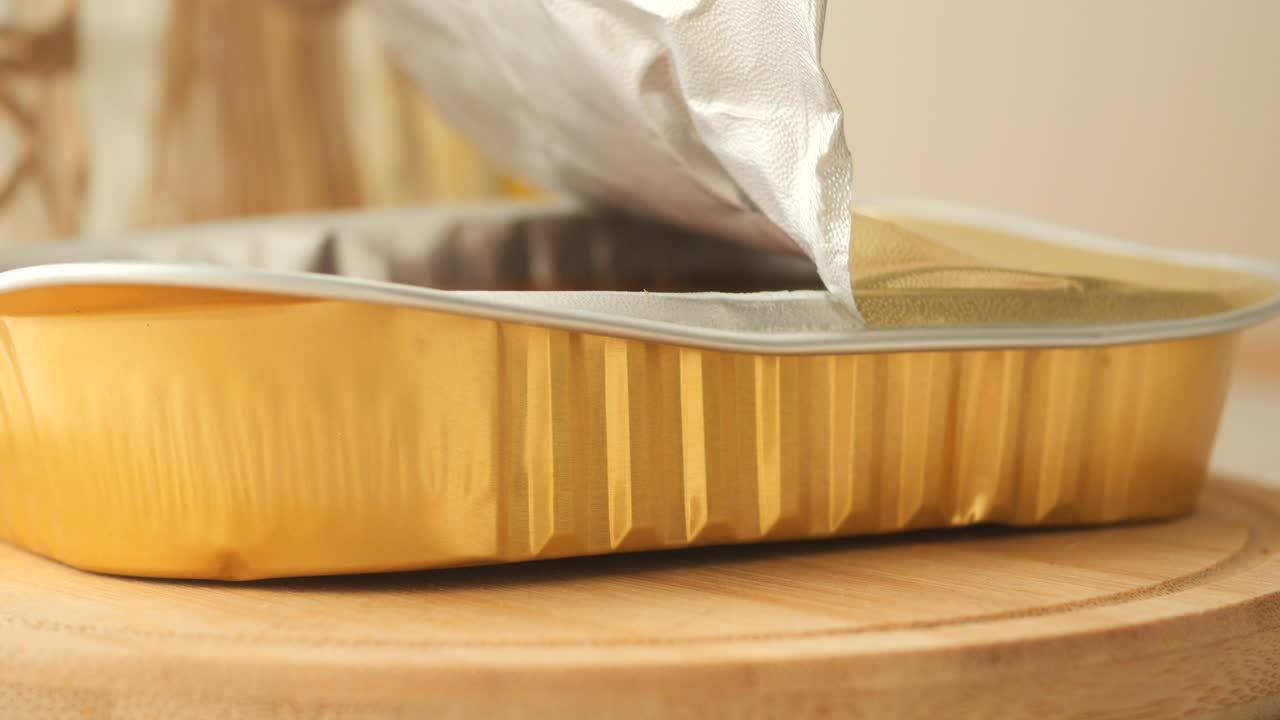 Close-up of an Open Food Container