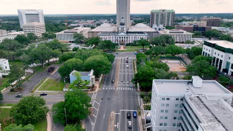 tallahassee florida aerial push in the the state capital