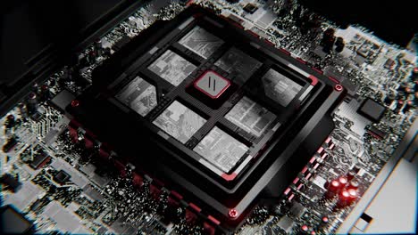 cpu de alta tecnología en placa de circuito