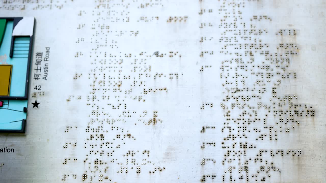 Tactile map for visually impaired visitors