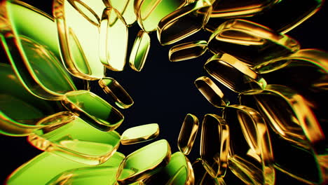 abstract glass fragment flower background, 3d rendering.