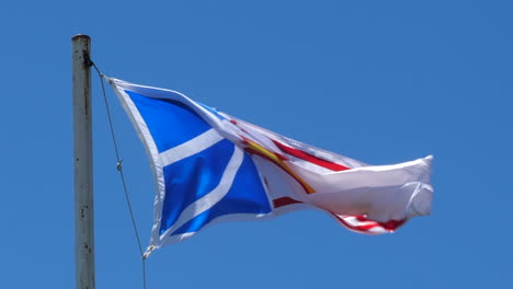 flag of newfoundland and labrador province waiving in wind