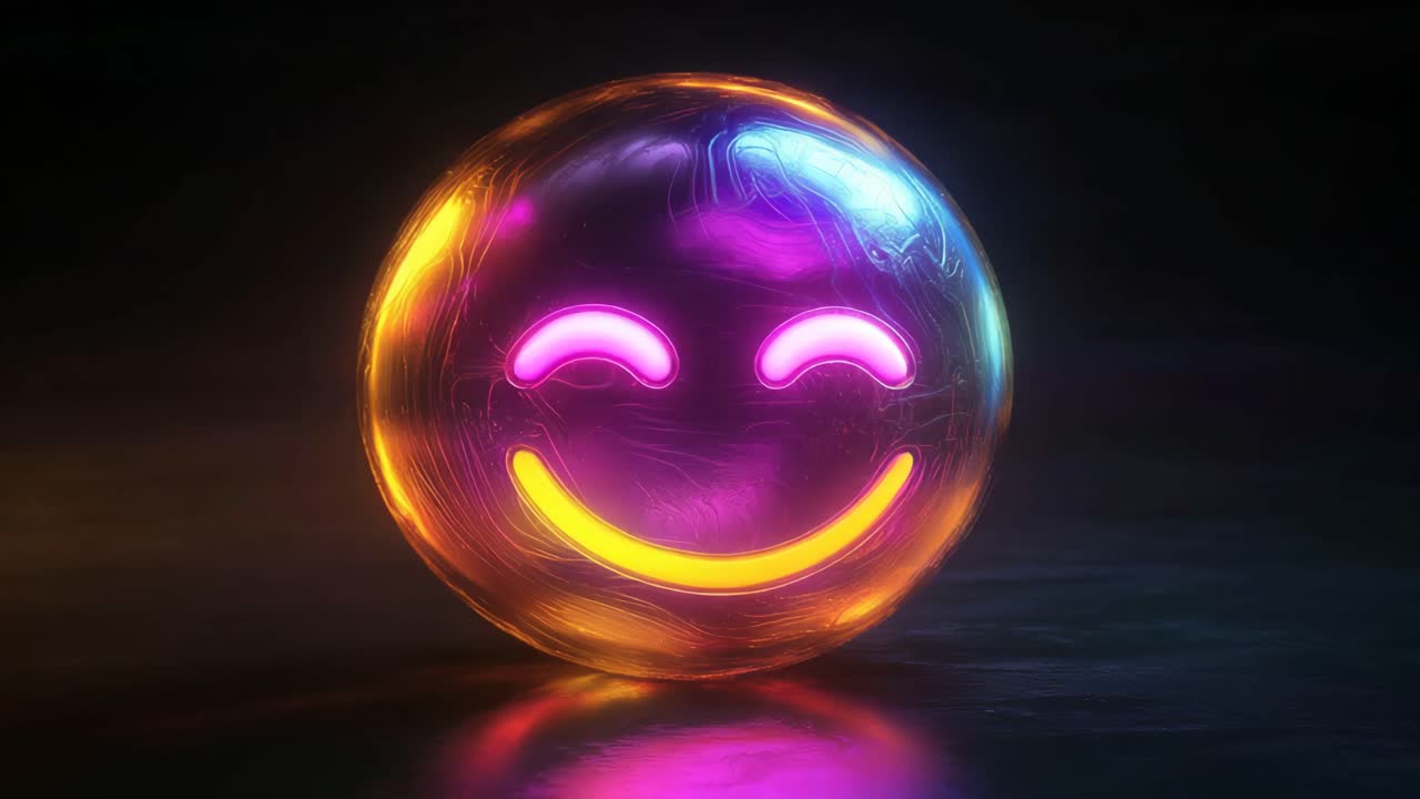 Glowing Neon Emoji