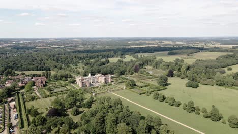 Aerial-View-Of-Hatfield-House-In-Hatfield,-Hertfordshire,-England