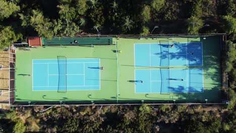 vista de la cancha de tenis desde arriba
