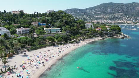 Strand-Beaulieu-Sur-Mer-Frankreich-Drohne,-Antenne