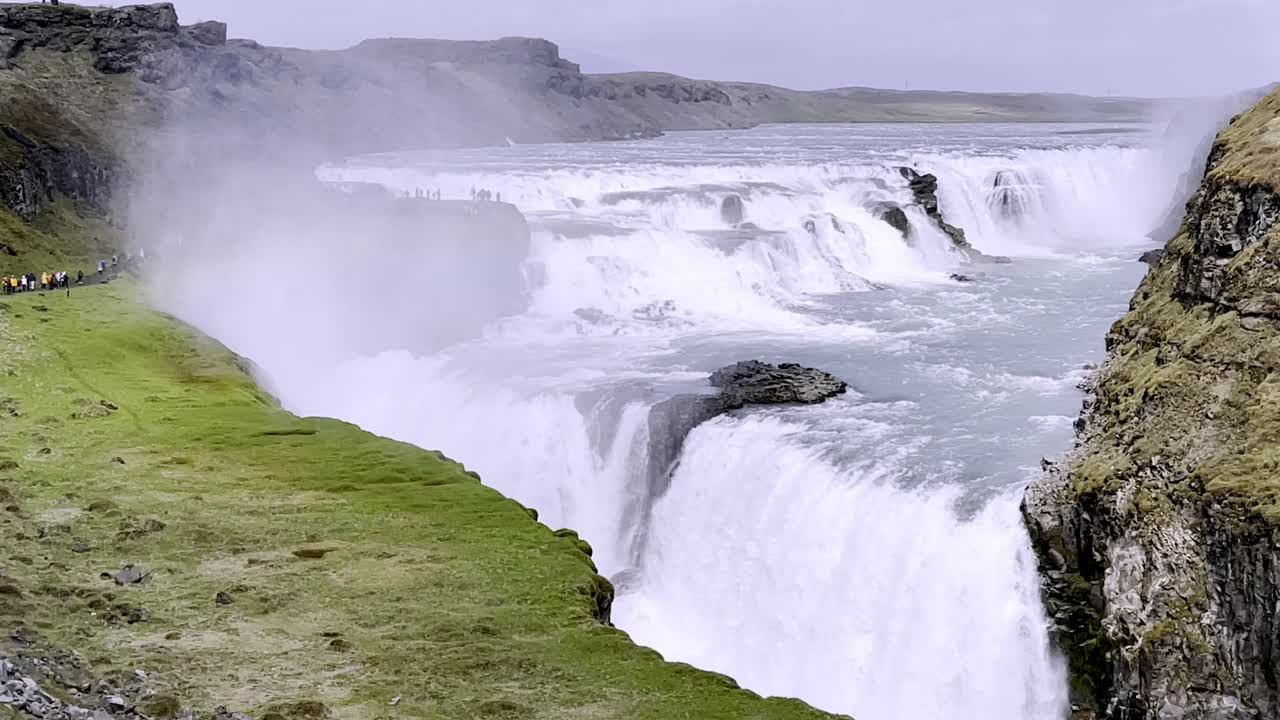 Iceland - Golden Circle - Experience the sheer force and majesty of Iceland's Gullfoss waterfall, a true wonder of nature