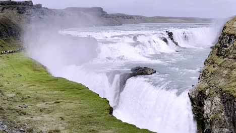 iceland - golden circle - experience the sheer force and majesty of iceland's gullfoss waterfall, a true wonder of nature