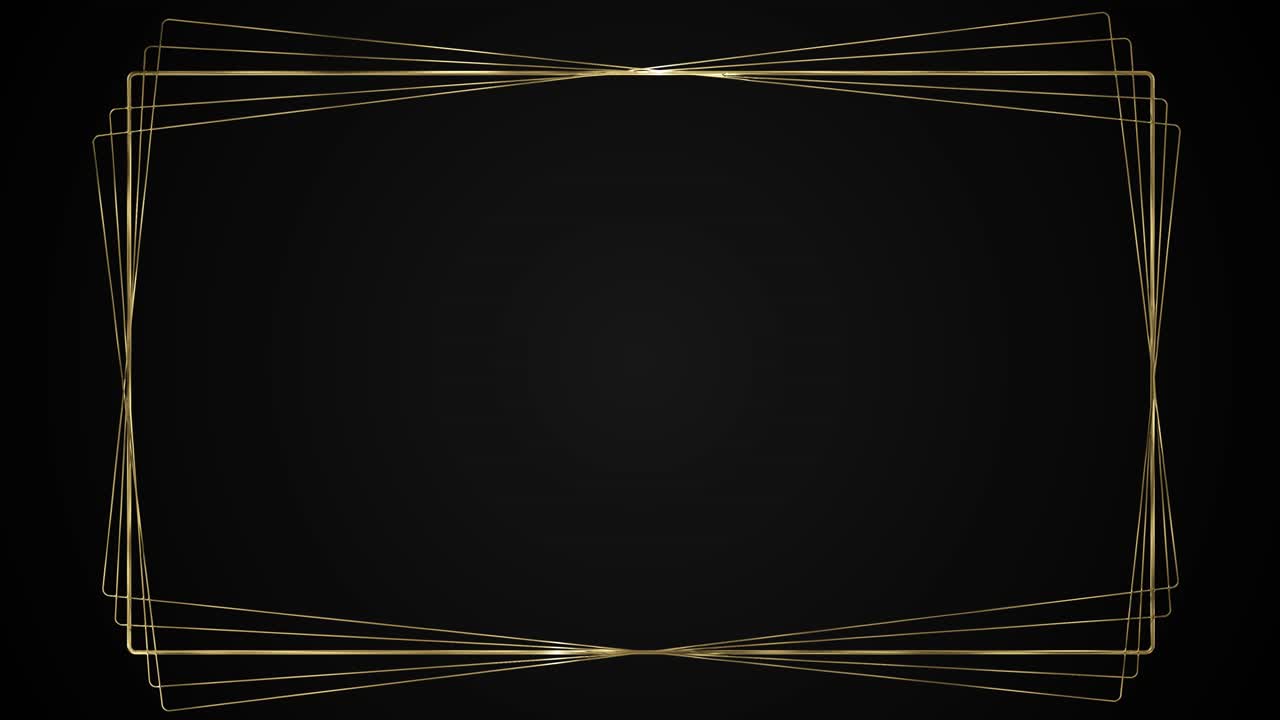 Gold frame rectangular frame luxury black background christmas golden square rectangle frame portal