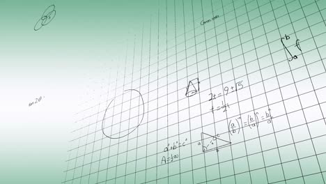 Animation-Der-Mathematischen-Datenverarbeitung-Auf-Grünem-Hintergrund