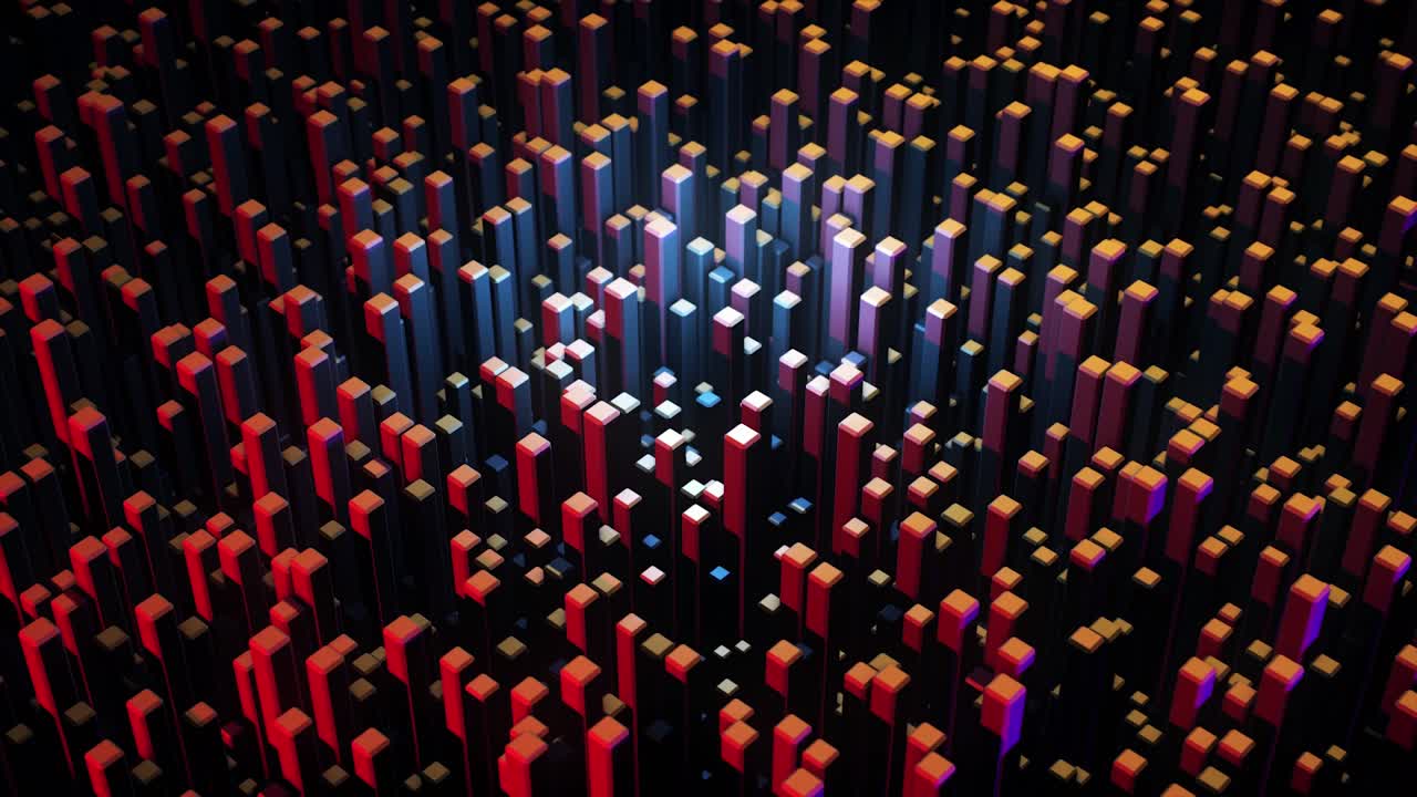 추상적인 3d 큐브 패턴