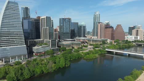 april 2024 - 4k aerial of downtown austin, texas, usa