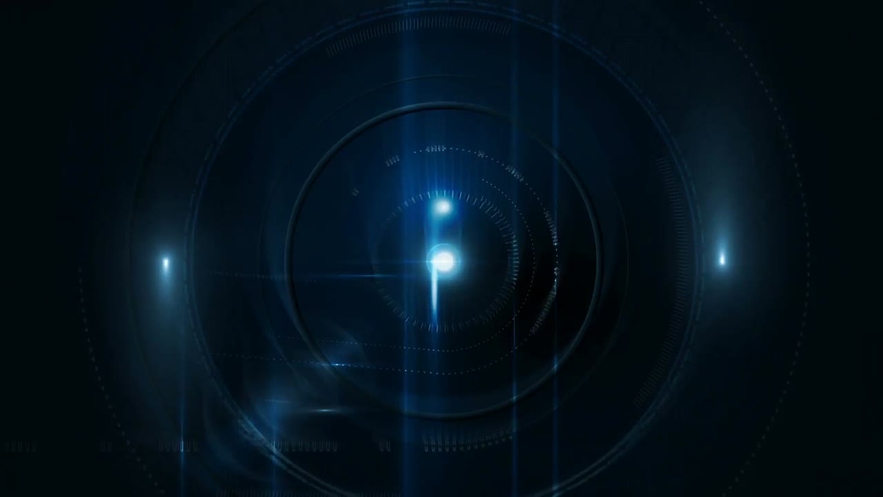 Animation of blue lights against black background