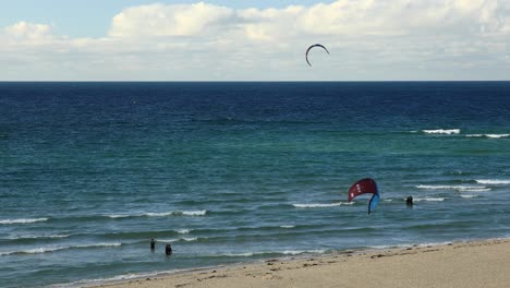 surfers enjoying sea activities on tropical hayle beach in cornwall, england