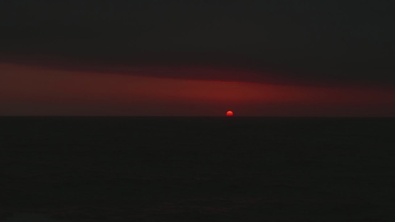 un lapso de tiempo de la puesta del sol