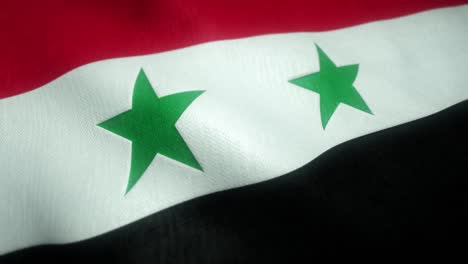 flag of syria waving in the wind