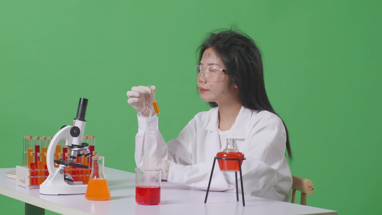 화학 반응을 분석하는 과학자