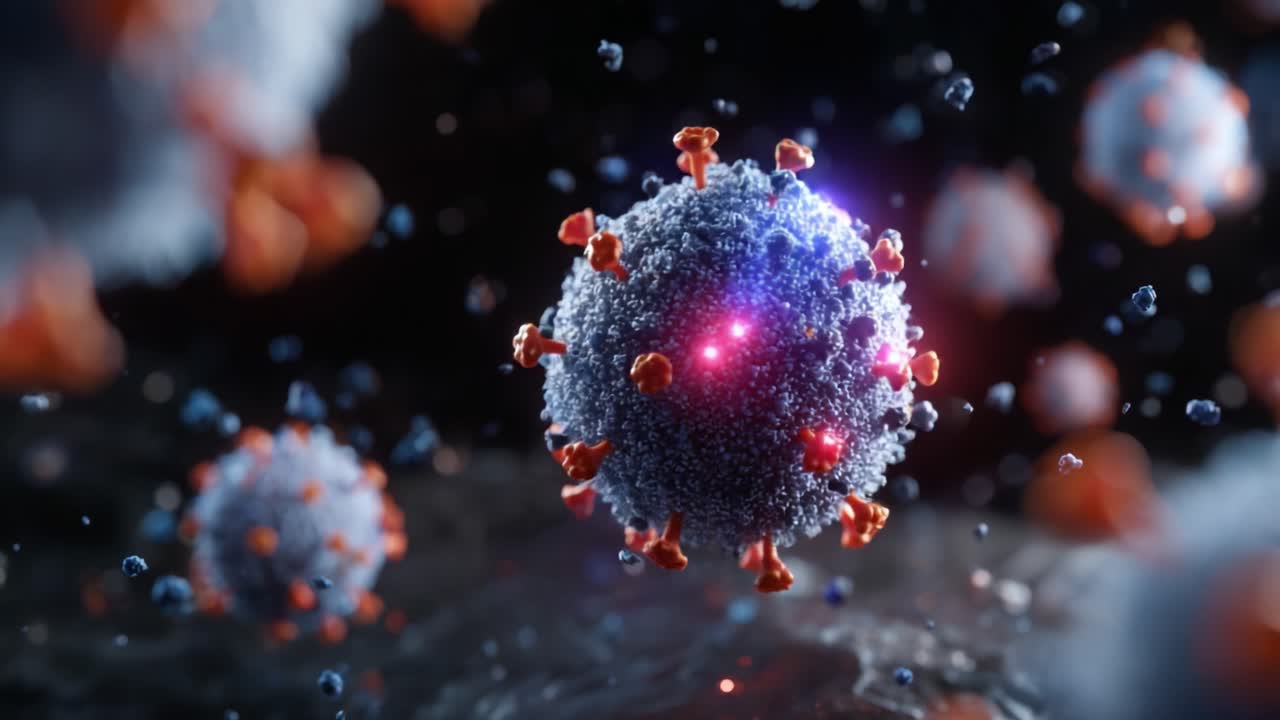 Visually Stunning Representation of a Virus: Exploring the Intricate Structure and Composition of Viral Particles Captured in High Detail