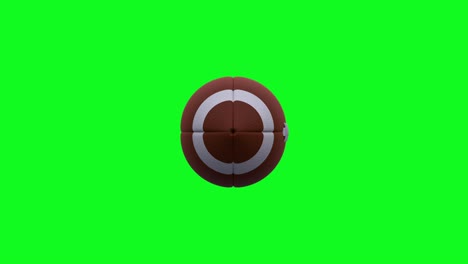 animated rugby ball spinning green screen video