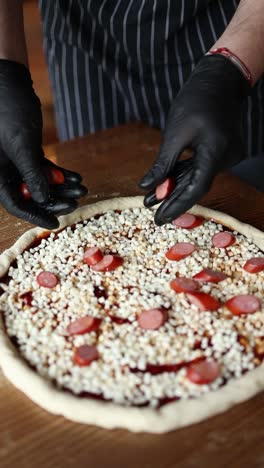 making a pizza