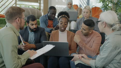 diverse business team meeting