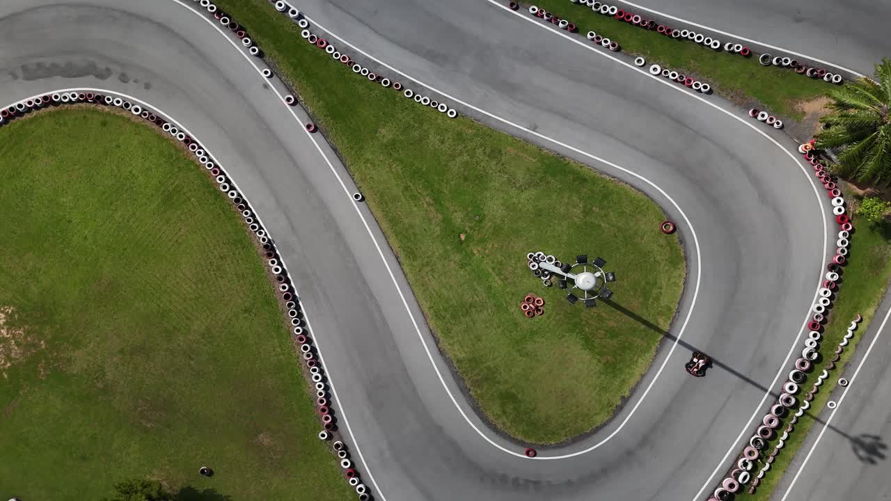 Aerial view of go-kart track