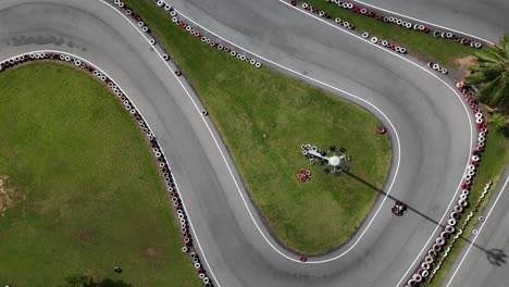 aerial view of go-kart track