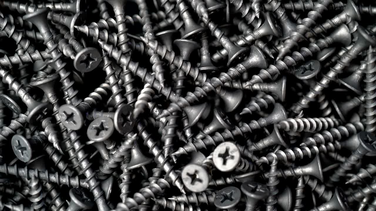 muchos tornillos de auto-tapeo rotan el fondo de movimiento