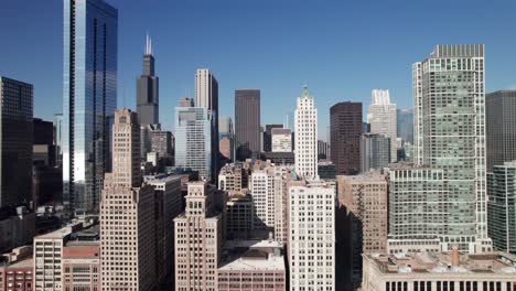 Skyscrapers-and-high-rise-buildings,-Chicago,-USA