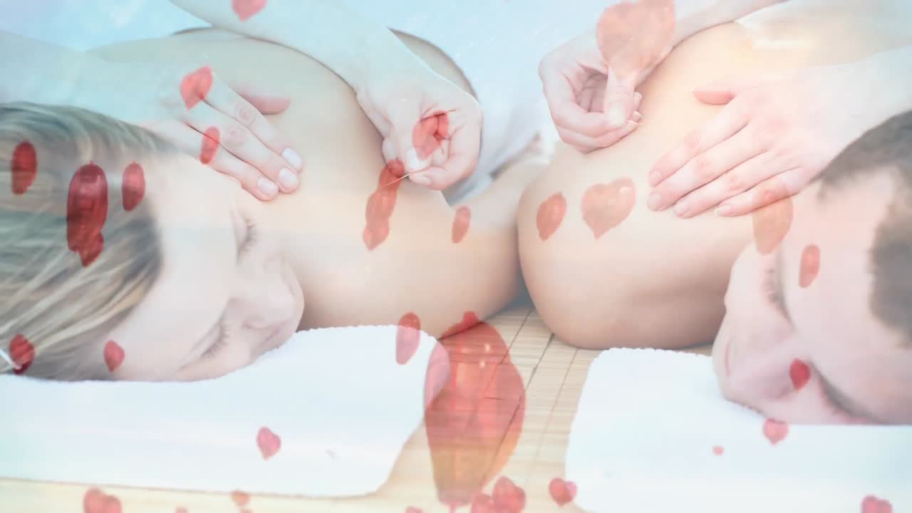 마사지를 받는 커플