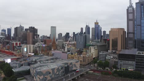 aerial view of the melbourne central business district