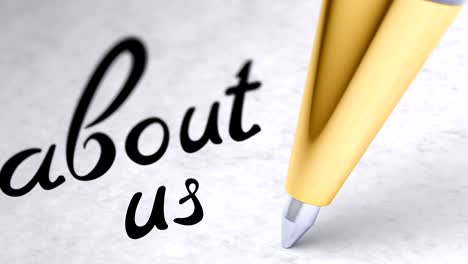 "about us" on the page. looping footage has 4k resolution.