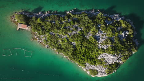 AERIAL-Shot-of-the-town-of-Ston-in-Croatia,-Europe