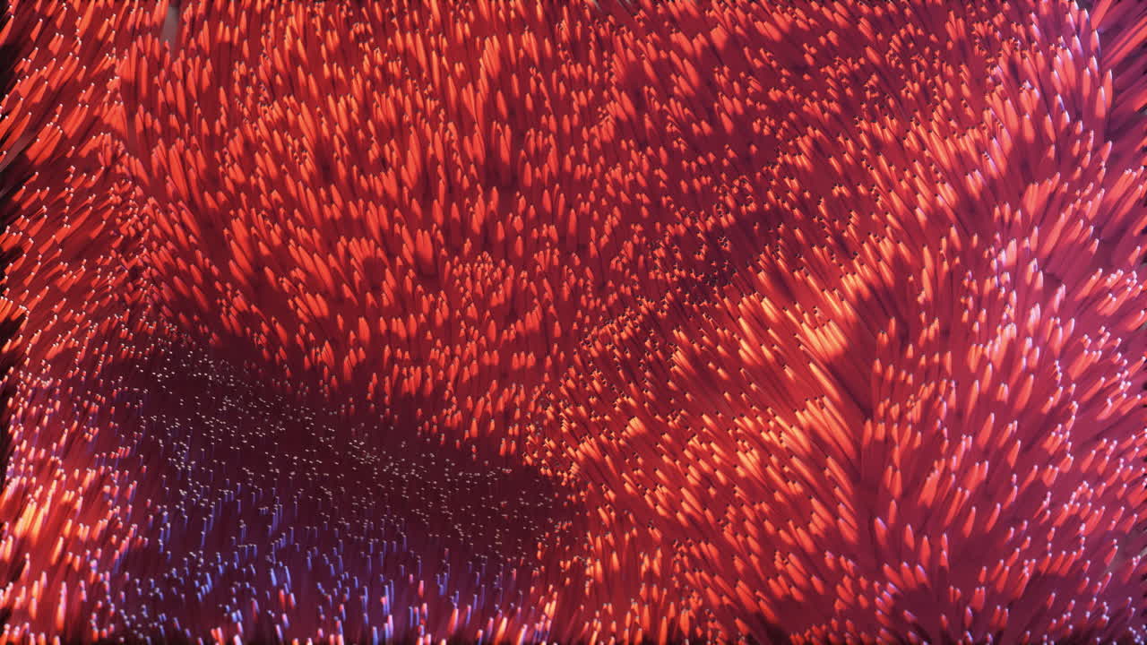 papel tapiz textil fluido con acento rojo