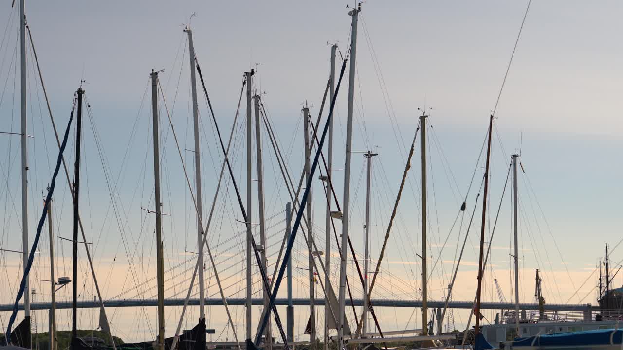 Sailboats in a Harbor