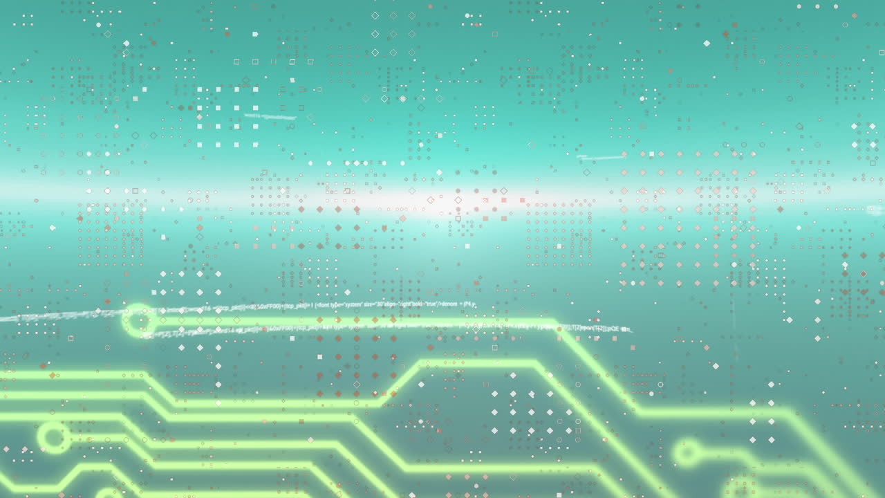 정보 및 데이터 처리와 함께 회로판의 애니메이션, 파란색