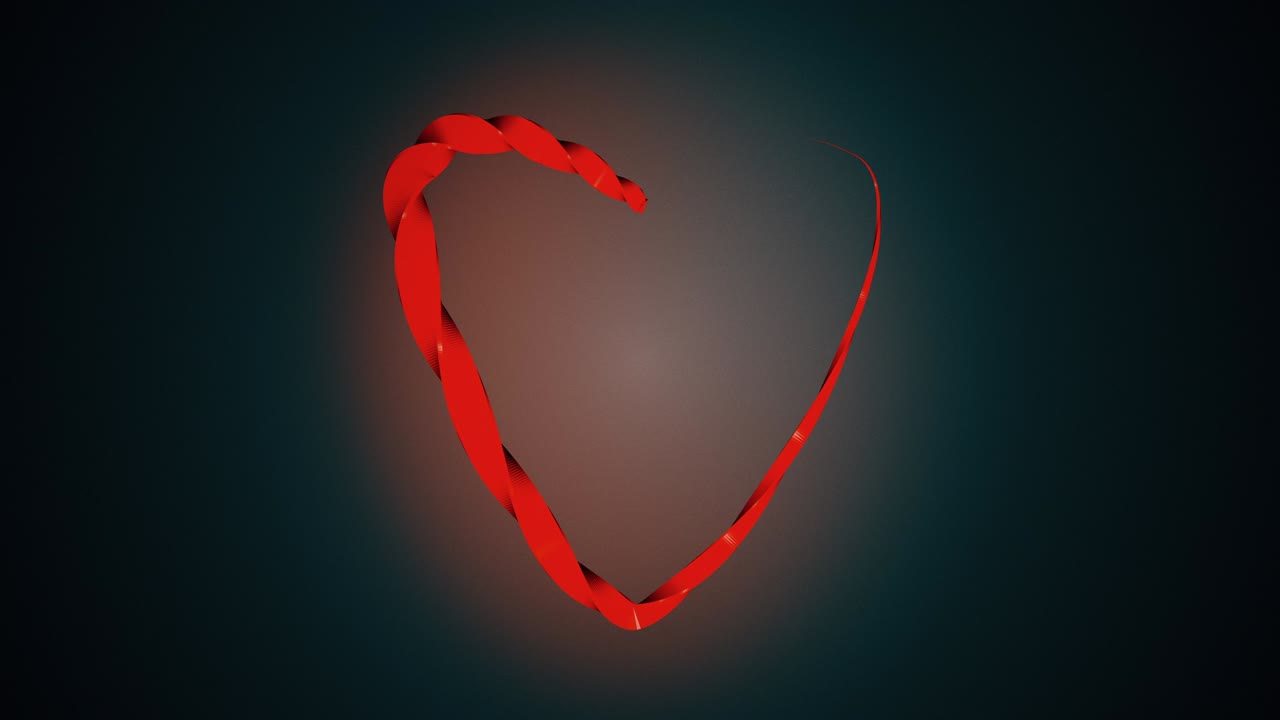 3d render, composición de corazón colorido hecha de un enorme objeto tridimensional puede ser para usar para título e intro 4k bucle