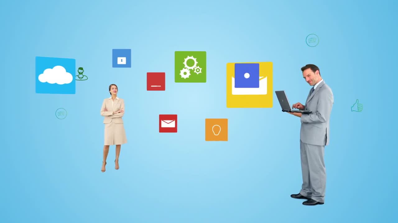 personas de negocios que usan tecnología