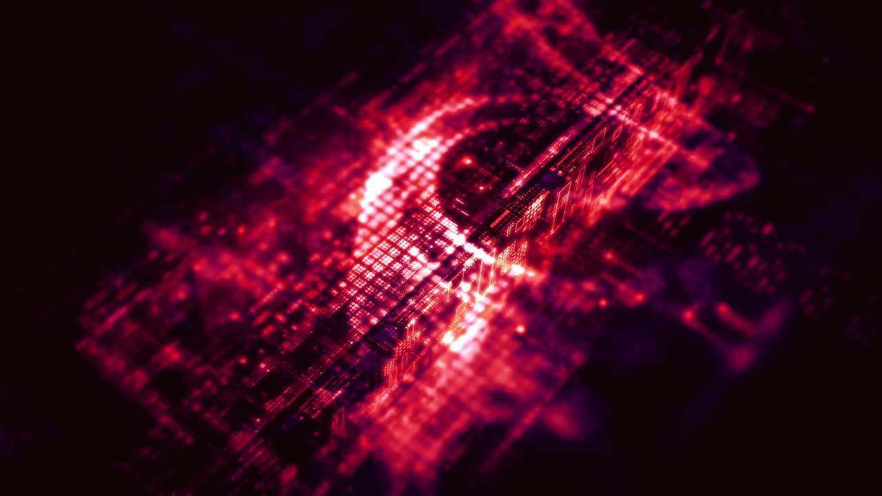 Futuristic screen display matrix, hi-tech digital data telemetry with encrypted numbers, display dynamic background for computer desktop screen display format