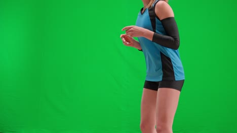 volleyball player on green screen
