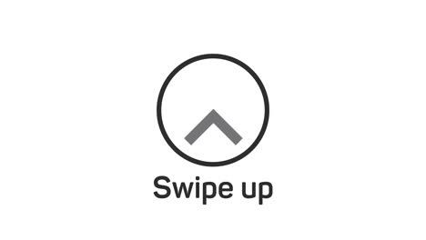 social media swipe up arrows motion graphics animation. alpha channel without background. swipe up animation footage.