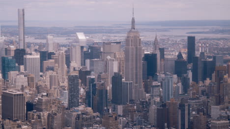 el horizonte de la ciudad de nueva york vista aérea