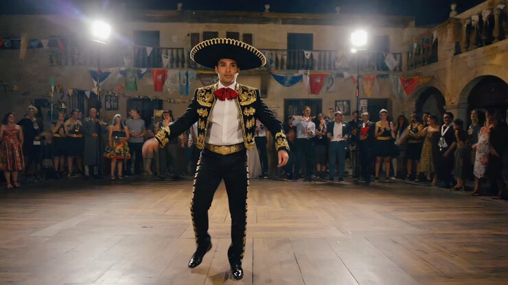 Mariachi Performance in a Festive Courtyard