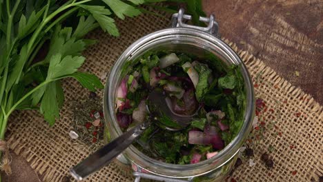 porción de chimichurri (con un bucle sin costuras)