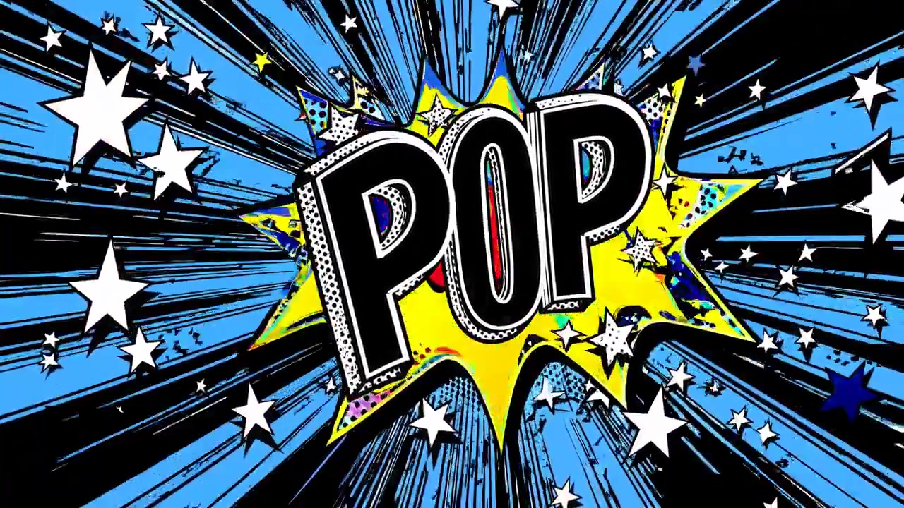 Animated Pop Comic Book Style Graphic Background