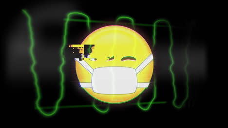 emoticono con máscara facial