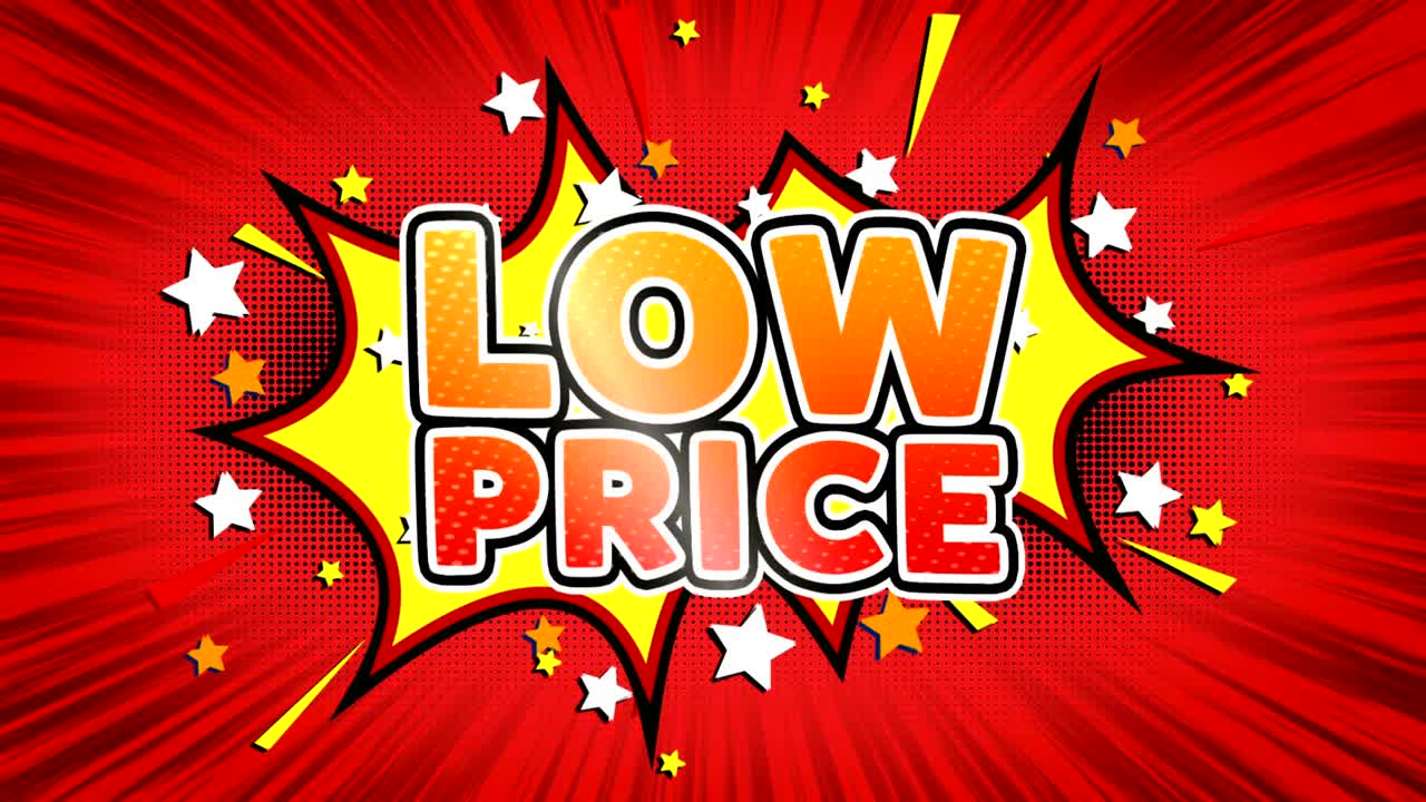 저가 단어 레트로 만화 버블 원활한 루프