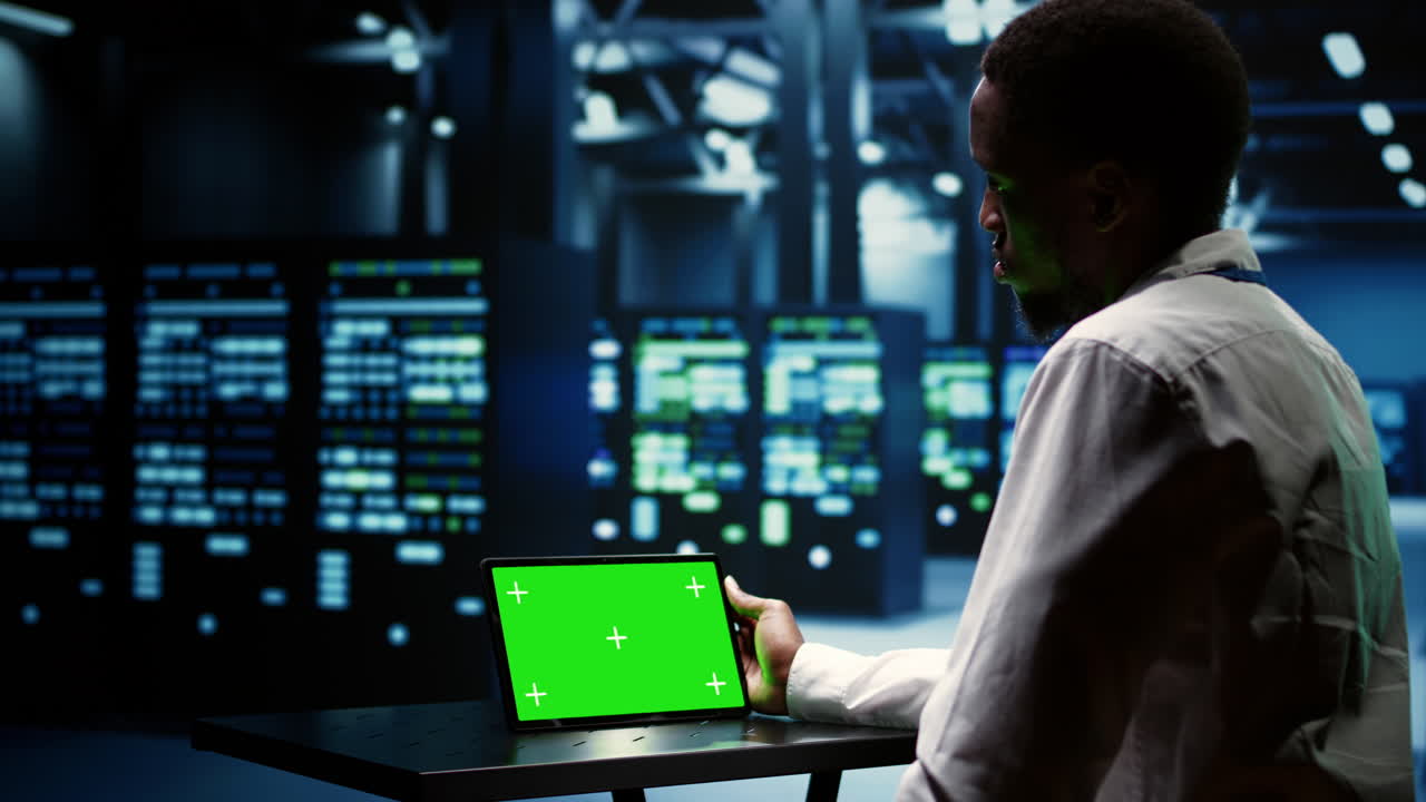 Green screen tablet server scan